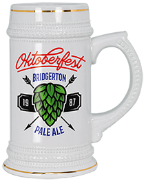 18oz White Ceramic Stein
